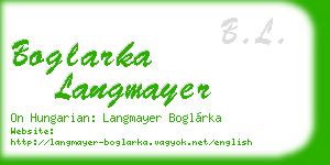 boglarka langmayer business card